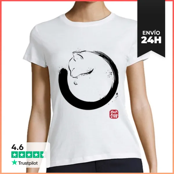 Camiseta Mujer Clásica Purrfect Circle LaTostadora