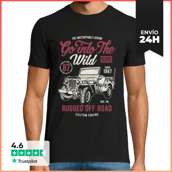 Camiseta Hombre Clásica Go Into The Wild LaTostadora