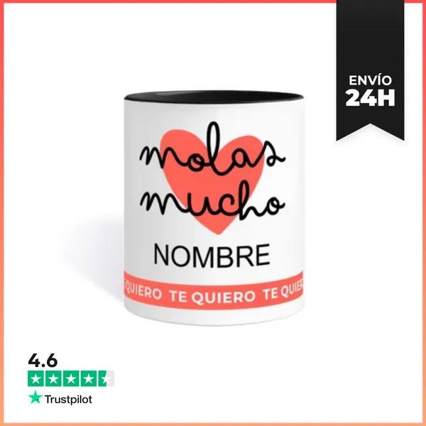 Taza De Colores Molas Mucho NOMBRE Regalos Originales Para Tu