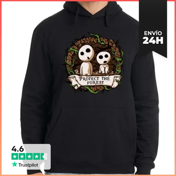 Sudadera Unisex Con Capucha Protect Kodamas LaTostadora