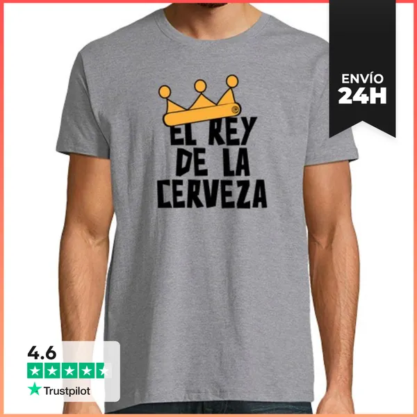 Camiseta Hombre Clásica EL REY DE LA CERVEZA 2 LaTostadora