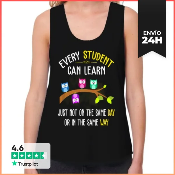 Camiseta Mujer Sin Mangas, Loose Fit Cada Estudiante Puede