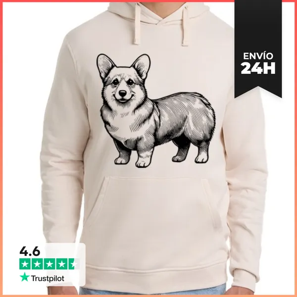 Sudadera Unisex Con Capucha CORGI LaTostadora