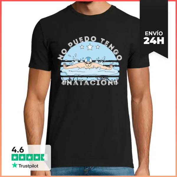 Camiseta Hombre Clásica Diseño No Puedo Tengo Natacion