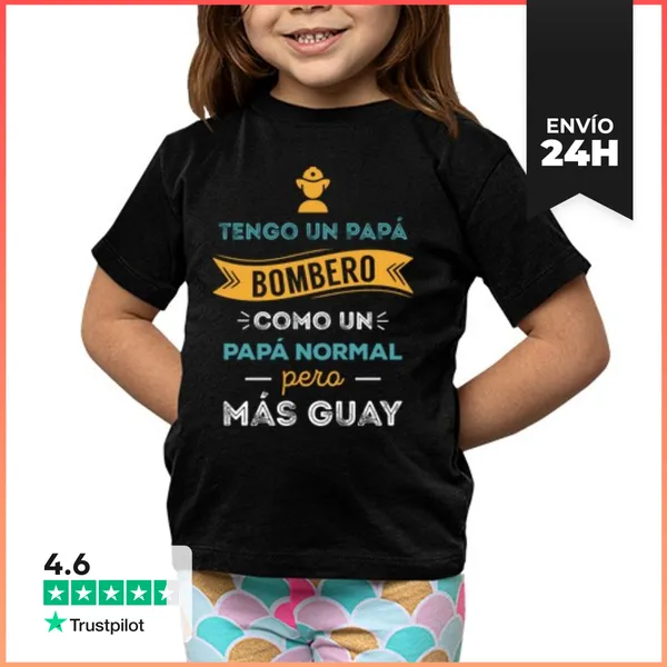 Camiseta Clásica Para Niños Tengo Un Papá Bombero, Como Un Papá