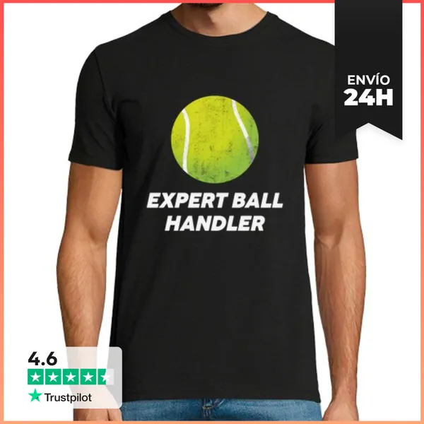 Camiseta Hombre Clásica Divertido Experto En Tenis Y Manejador De