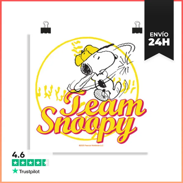 Póster Cuadrado Team Snoopy LaTostadora