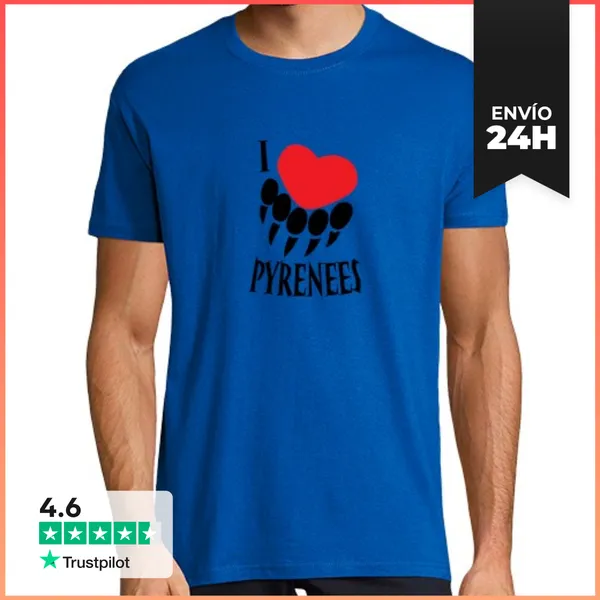 Camiseta Hombre Clásica Amo Los Pirineos LaTostadora