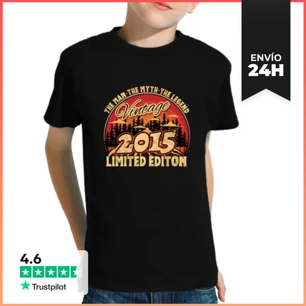Camiseta Clásica Para Niños Vintage 2015 Edición Limitada El