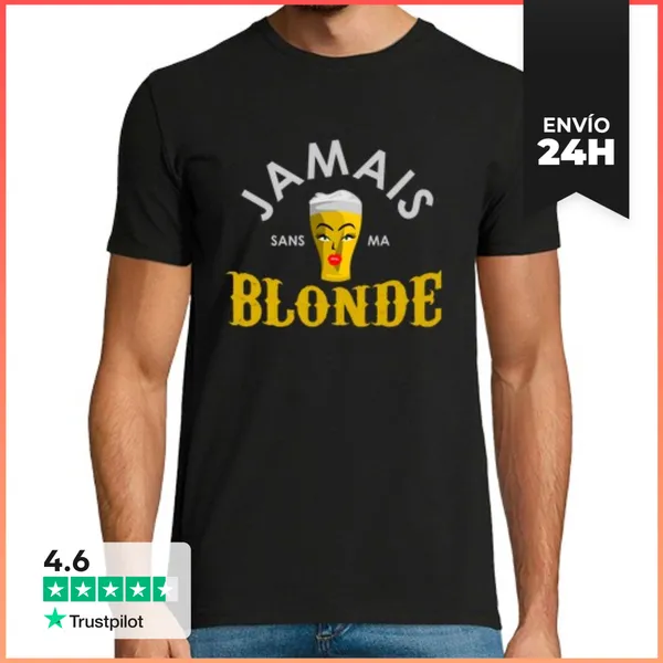 Camiseta Hombre Clásica Camiseta Nunca Sin Mi Rubia Regalo Humor