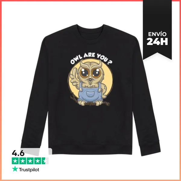 Sudadera Unisex Búho Eres Tu LaTostadora