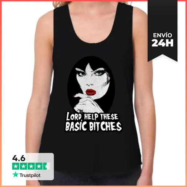 Camiseta Mujer Sin Mangas, Loose Fit Lord, Help These Basic