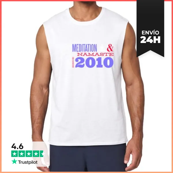 Camiseta Sin Mangas Meditando Desde 2010 15 Años De LaTostadora