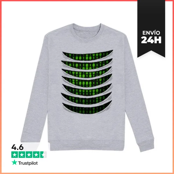 Sudadera Unisex Binary Code Inside LaTostadora