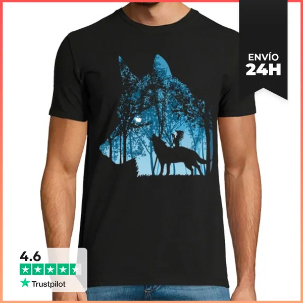 Camiseta Hombre Clásica Loba India LaTostadora