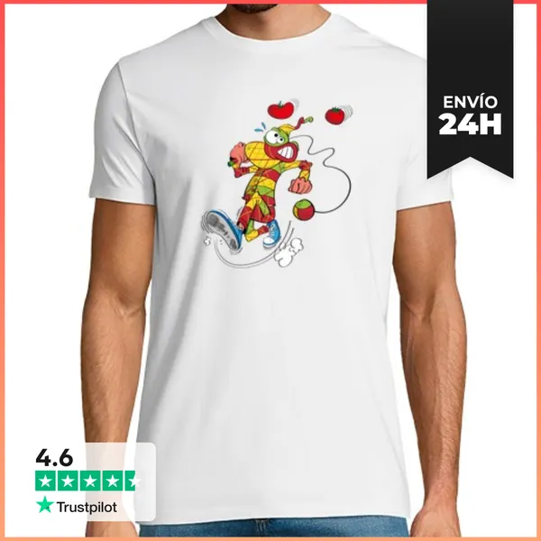 Camiseta Hombre Clásica CIPOTEGATO Blanca LaTostadora