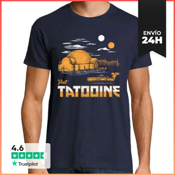 Camiseta Hombre Clásica Visitar Tatooine LaTostadora