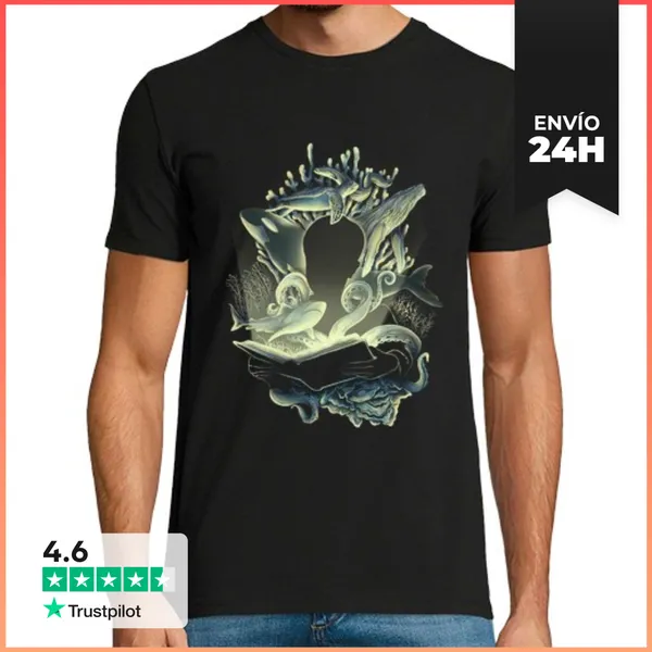 Camiseta Hombre Clásica Historias Bajo El Agua LaTostadora