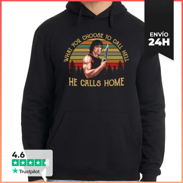 Sudadera Unisex Con Capucha Rambo LaTostadora