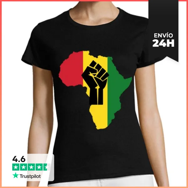 Camiseta Mujer Clásica África Revolución Rasta LaTostadora