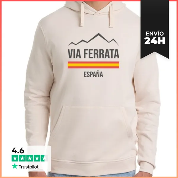 Sudadera Unisex Con Capucha Via Ferrata España LaTostadora