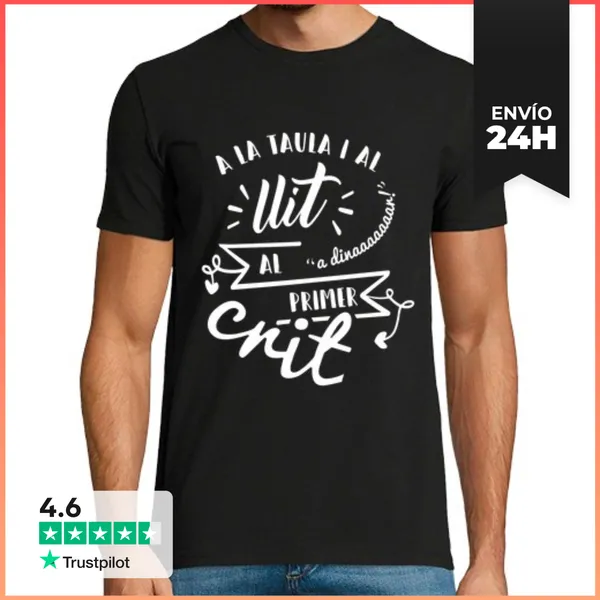 Camiseta Hombre Clásica A La Taula Samarreta Valenciana UNISEX