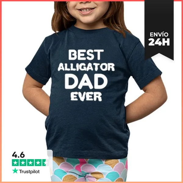 Camiseta Clásica Para Niños Mejor Papá Cocodrilo De Todos Los