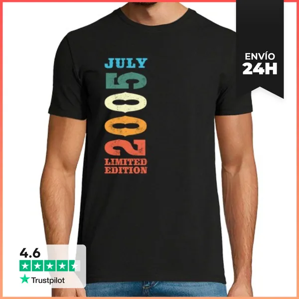 Camiseta Hombre Clásica Julio 2005 Vintage Cumpleaños Regalo