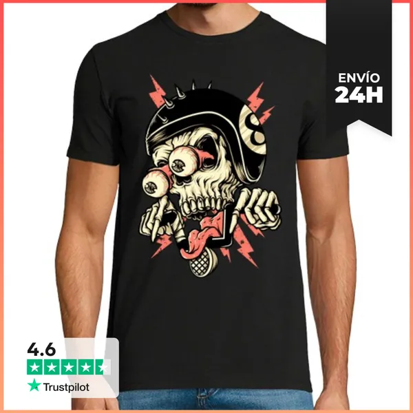Camiseta Hombre Clásica Motorista Extraño LaTostadora