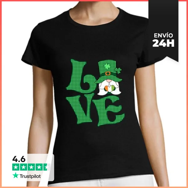 Camiseta Mujer Clásica Amor Día De San Patricio LaTostadora