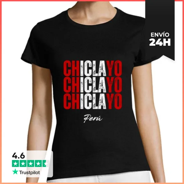 Camiseta Mujer Clásica Chiclayo Perú, Bandera Peruana LaTostadora