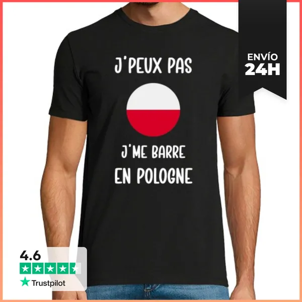 Camiseta Hombre Clásica No Puedo Me Voy A Polonia LaTostadora