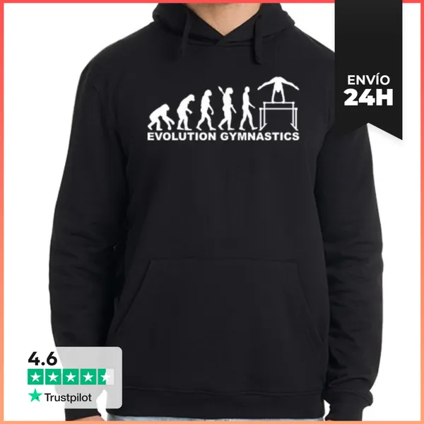 Sudadera Unisex Con Capucha Evolución De La Gimnasia LaTostadora