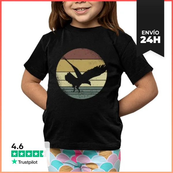 Camiseta Clásica Para Niños Águila Ave De Rapiña Cetrería Alas