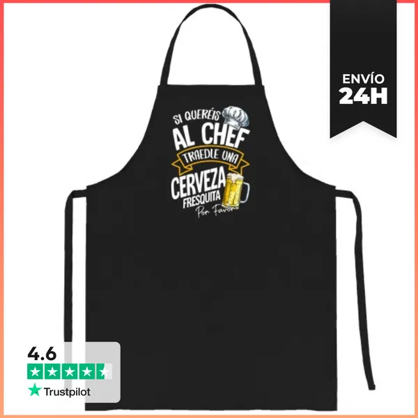 Delantal Si Queréis Al Chef Traedle Una Cerveza Fresquita Por
