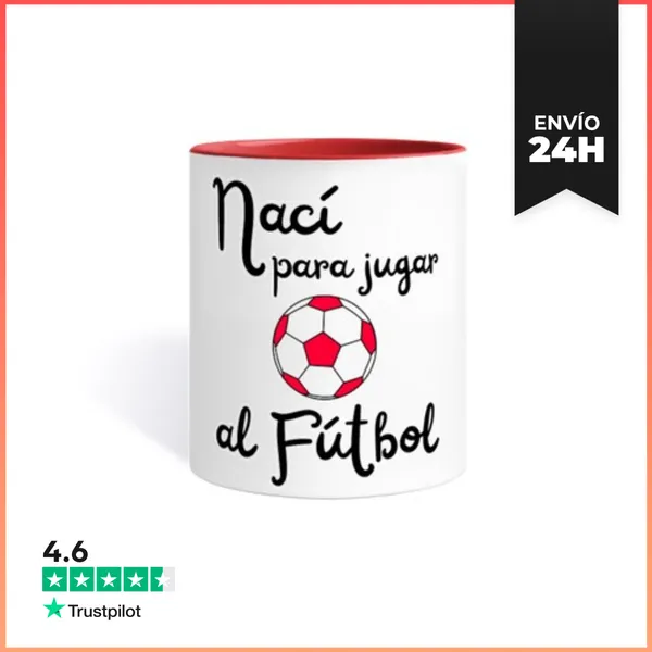 Taza De Colores Nací Para Jugar Al Fútbol LaTostadora