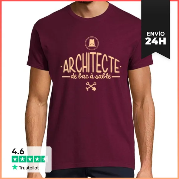 Camiseta Hombre Clásica Caja De Arena Arquitecto LaTostadora