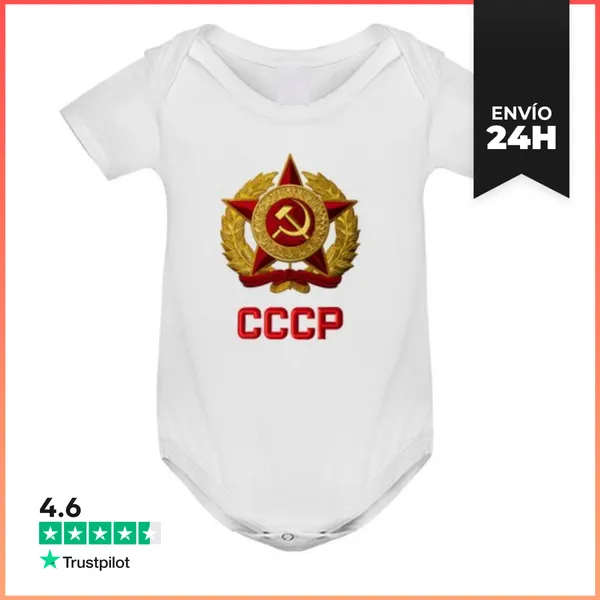 Body Bebé Cccp Unión Soviética Rusia Moscú Bordado Logo Bolsillo
