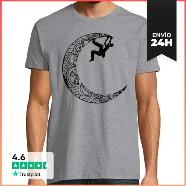 Camiseta Hombre Clásica Escaladora En La Luna LaTostadora