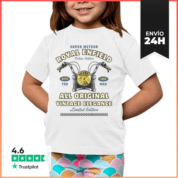 Camiseta Clásica Para Niños Motos Clásicas Estilo 1956 Vintage