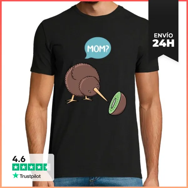 Camiseta Hombre Clásica Pollitos De Kiwi LaTostadora