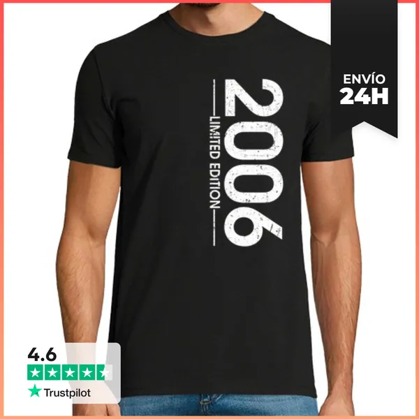 Camiseta Hombre Clásica 2006 Año-vertical 000032 LaTostadora
