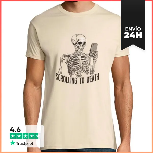 Camiseta Hombre Clásica Scrolling To Death II LaTostadora