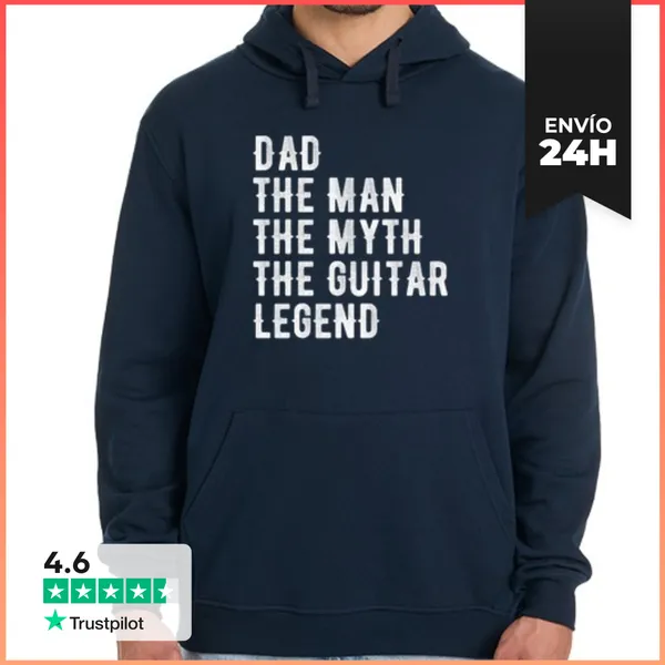 Sudadera Unisex Con Capucha Papá El Hombre El Mito Leyenda De La