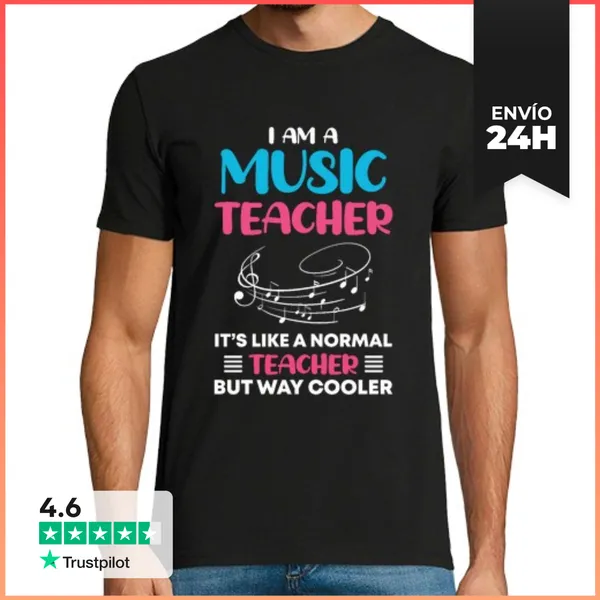 Camiseta Hombre Clásica Profesor De Música Genial LaTostadora