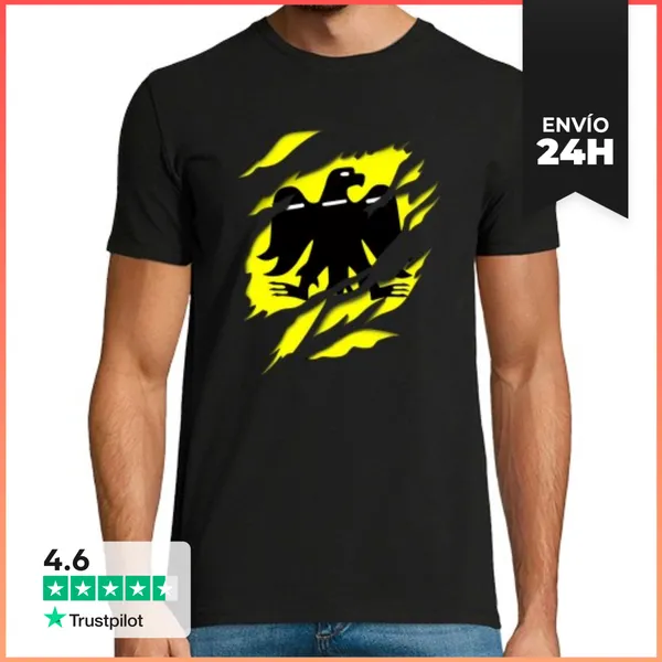 Camiseta Hombre Clásica Bandera Arrano Beltza Aguila Negra