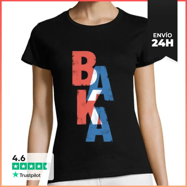 Camiseta Mujer Clásica Baka Palabra Japonesa LaTostadora