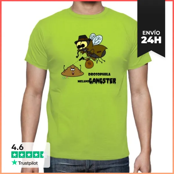Camiseta Hombre Clásica Drosophila Melanogangster LaTostadora
