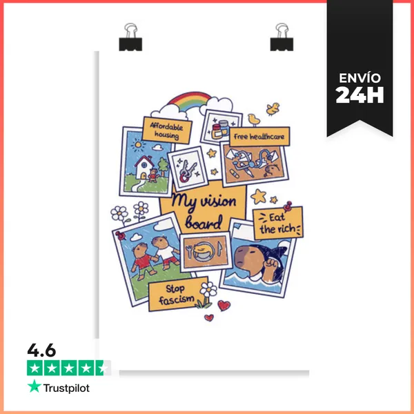 Póster Vertical Vision Board Manifestar LaTostadora