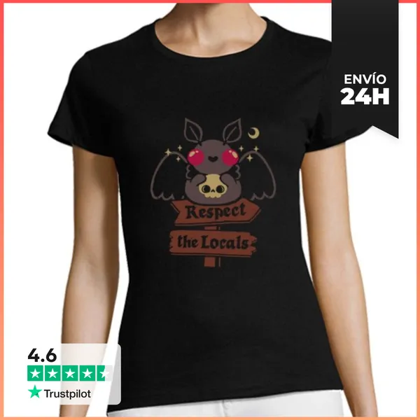 Camiseta Mujer Clásica Mothman Divertido Y Lindo LaTostadora